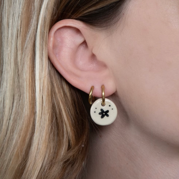 Boucles d'oreille - Ronde - Marguerite 4 points