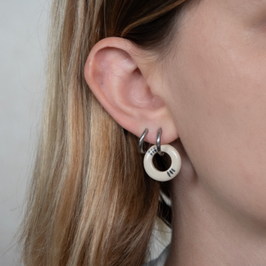 Boucles d'oreille - Anneau - 3 Traits