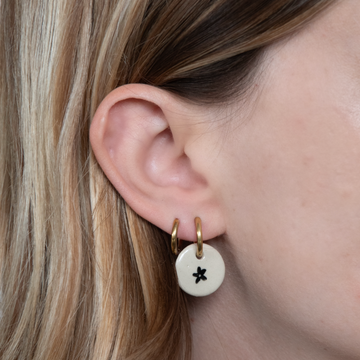 Boucle d'oreilles - Ronde - Fleur