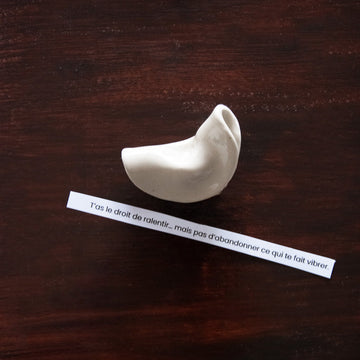Fortune cookie en céramique – Message porte-bonheur
